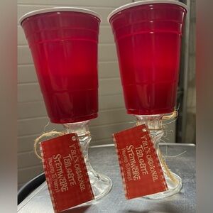 Red Tailgate Stemware Glasses